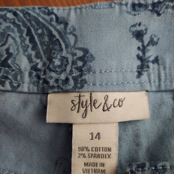 Style and Co  EX COND 14 waist36 rise 11 inseam 20 1/3  Blue - Picture 3 of 5